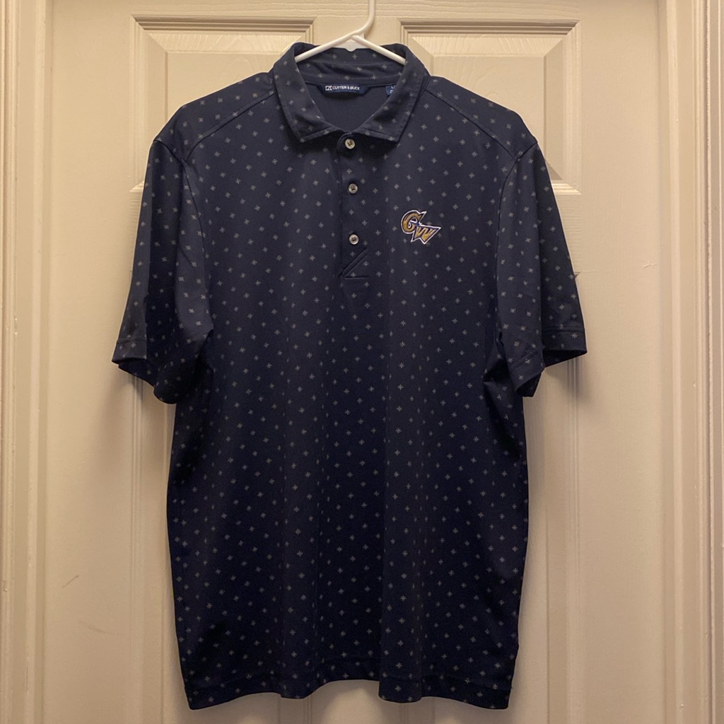 George Washington University Cutter & Buck Polo In Great Condition.